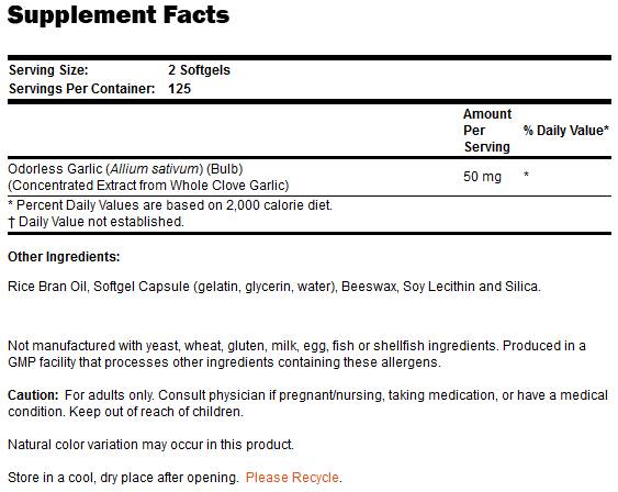 Česnek bez zápachu - 250 gelů tobolek