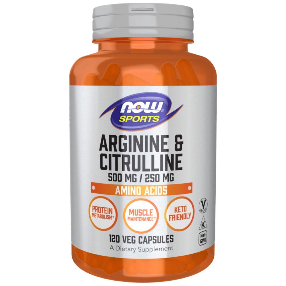 Arginina e citrulina - 240 cápsulas
