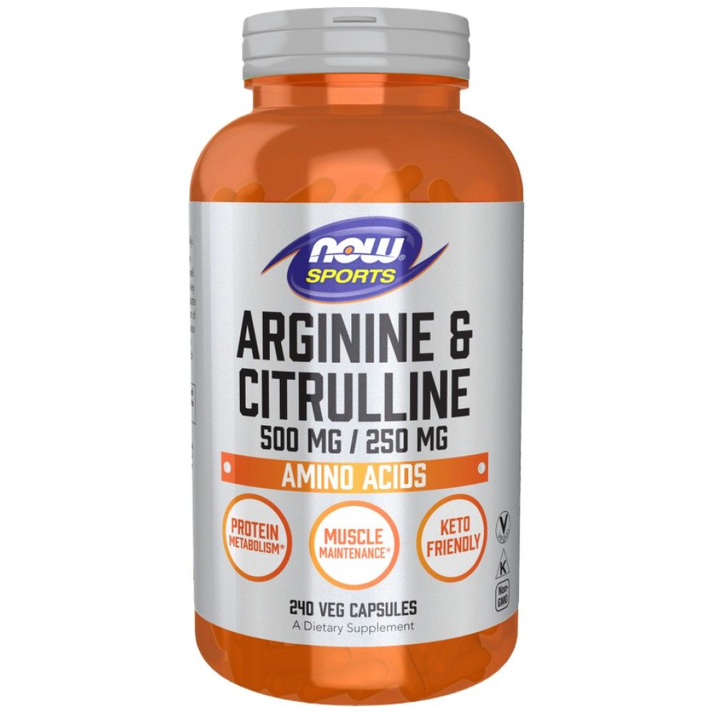 Arginina e citrulina - 240 cápsulas