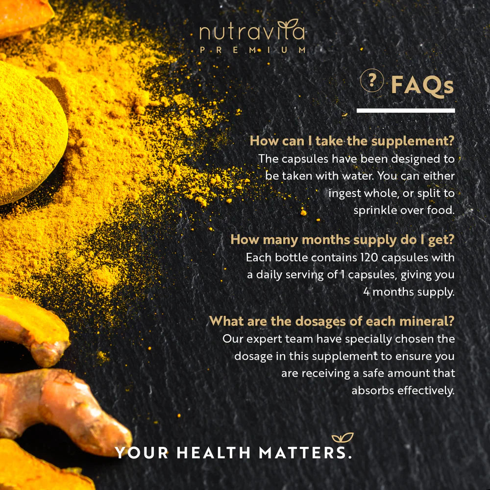 Prémiové kurkumin 95% kurkuminoidy s Bioperine® - 120 tobolek