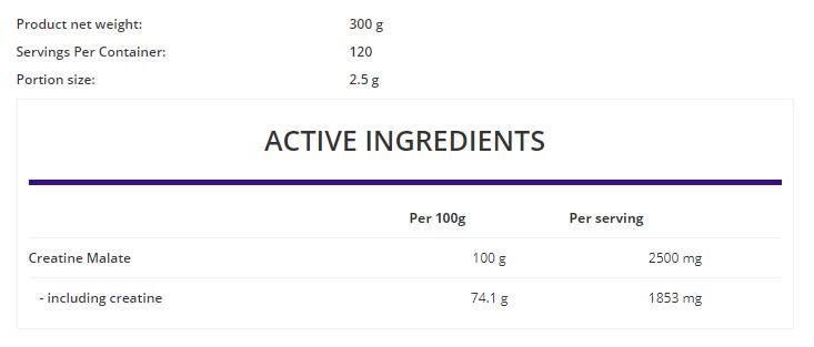 Tri Creatine Malate Powder - 300 gramas
