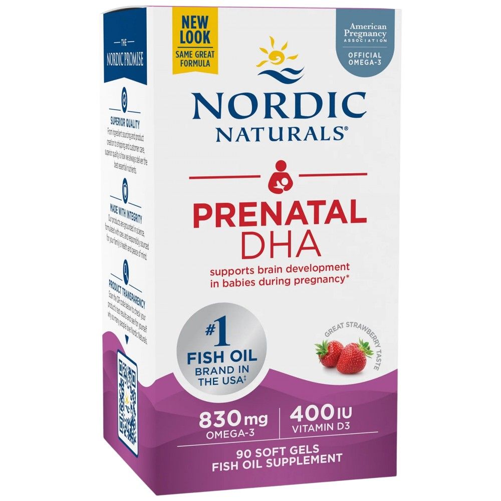 Prenatal DHA 830 mg | With 400 IU D3 - 90 Chewable Gel Capsules