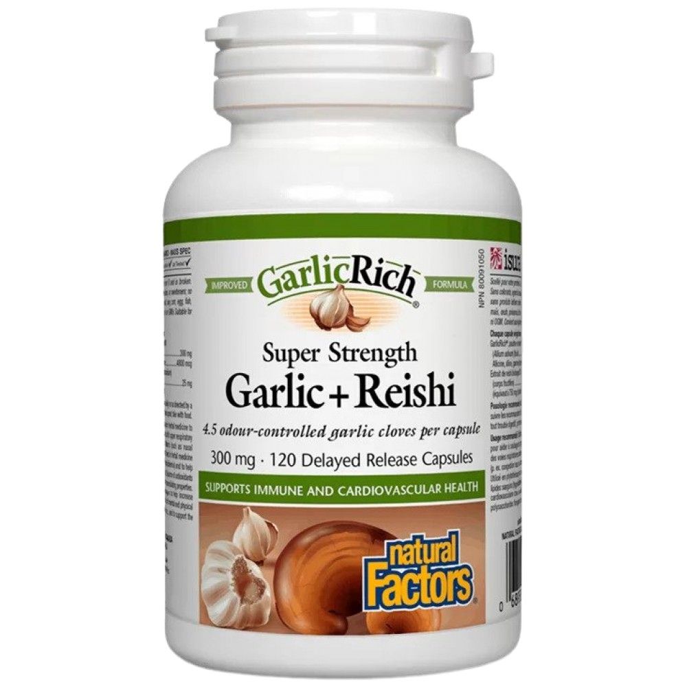 GarlicRich® Super Strength | Garlic Plus Reishi - 120 capsules