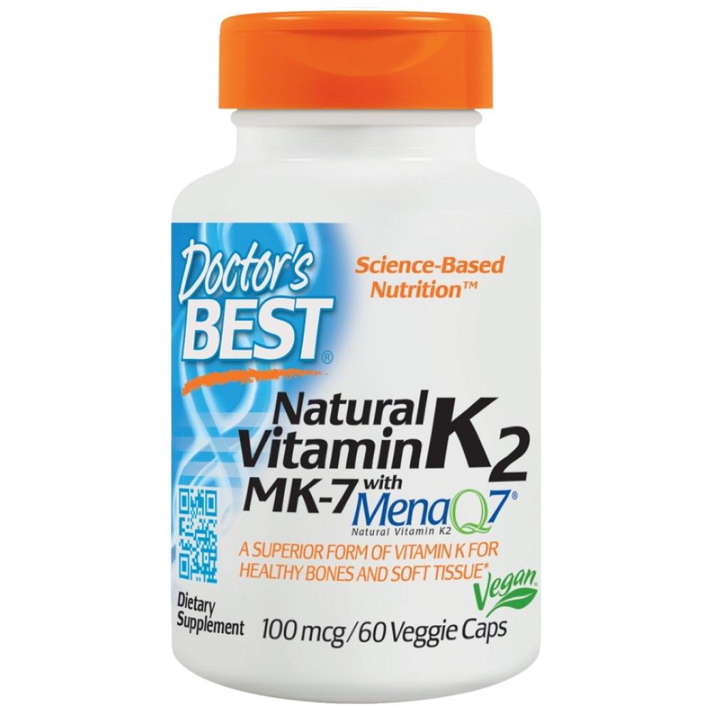 BEST Natural Vitamin K2 MK-7 100 mcg - 60 capsules