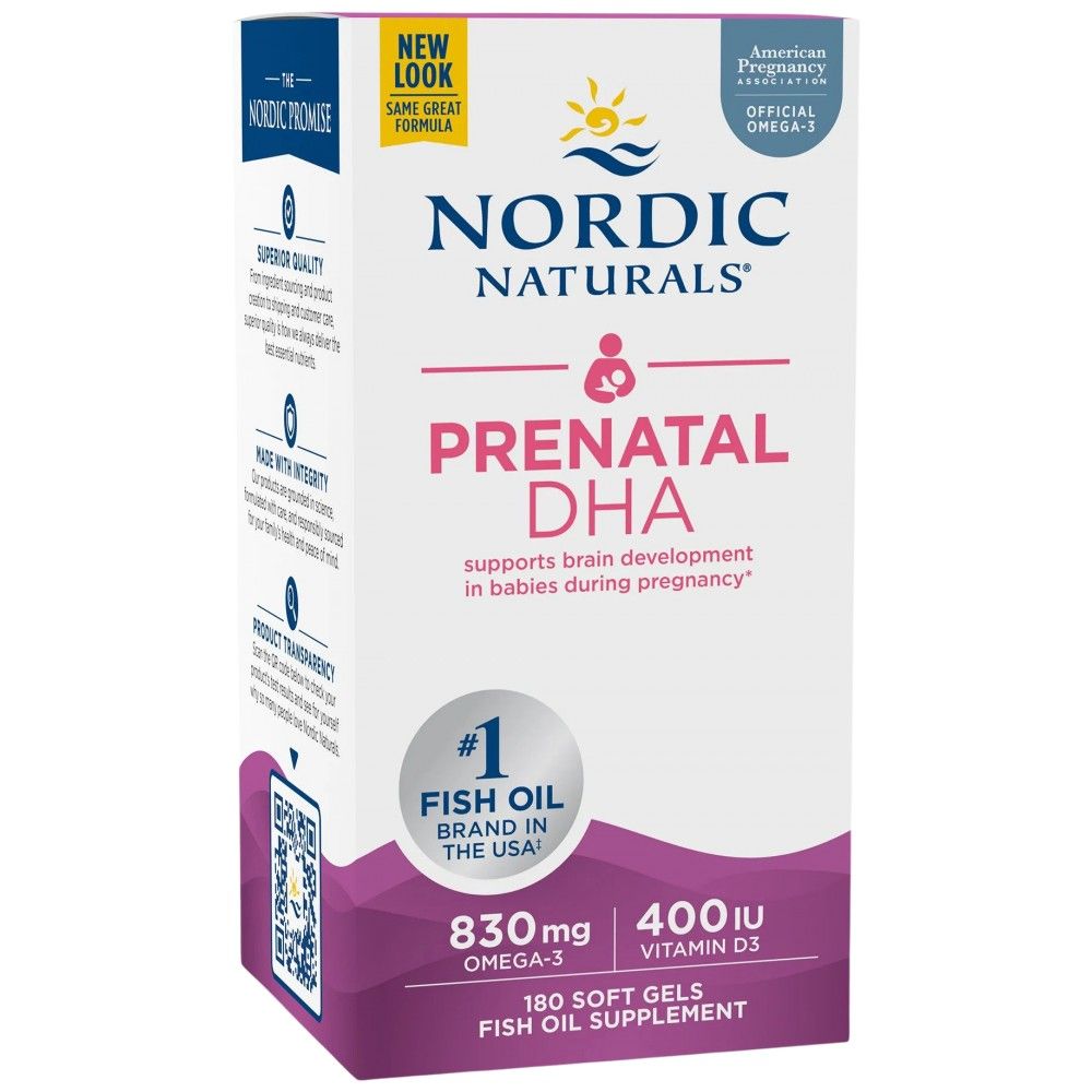 Prenatal DHA 830 mg | With 400 IU D3 - 180 Gel capsules