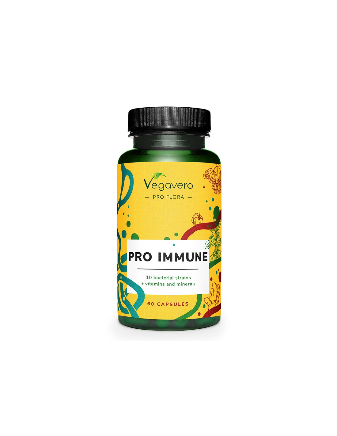 Probiótico inmune: 10 cepas probióticas + vitaminas y minerales, 60 cápsulas