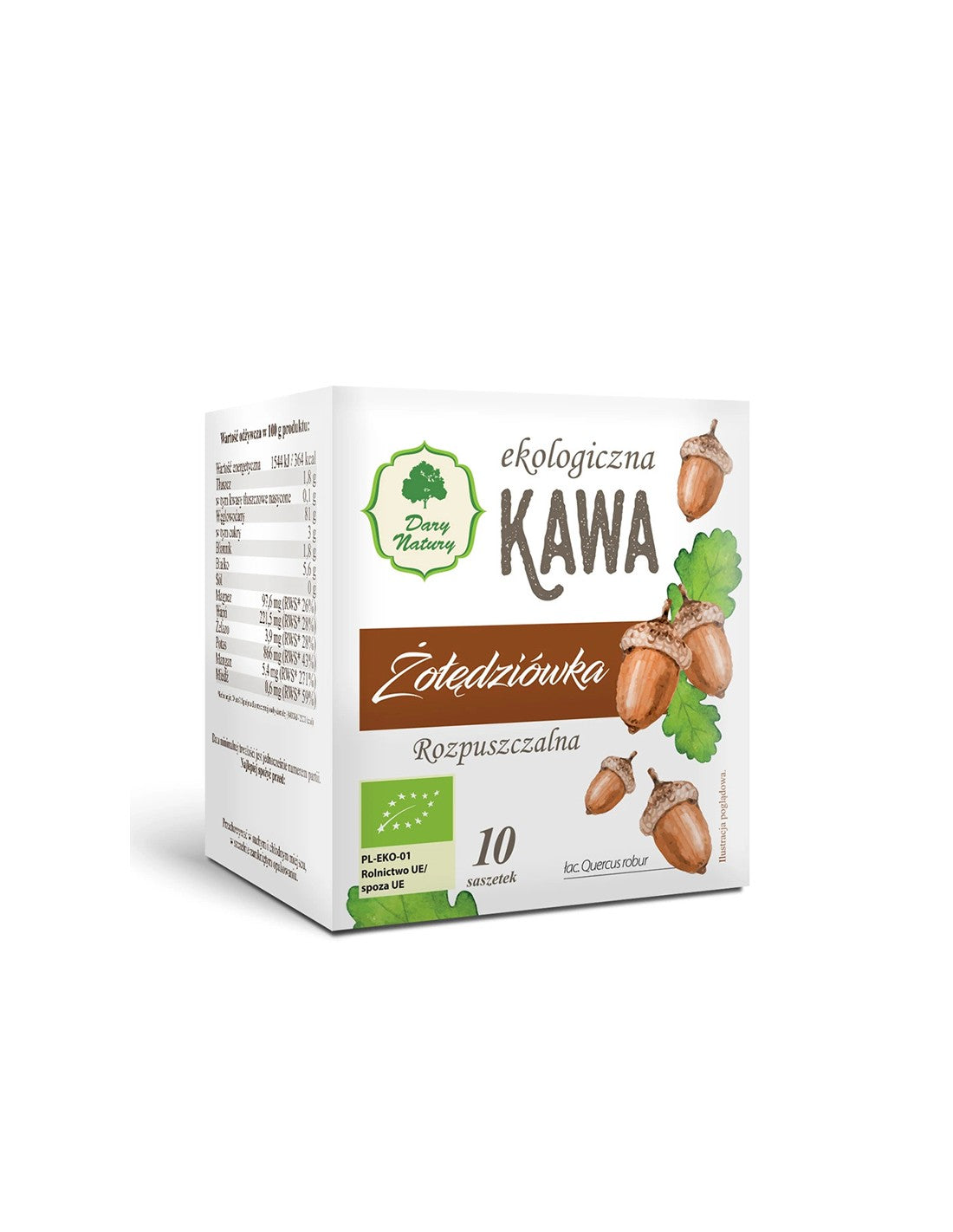 Instantní káva Acorn and Spice, 10 jednotlivě balených dávek <tc>Dary Natury</tc>