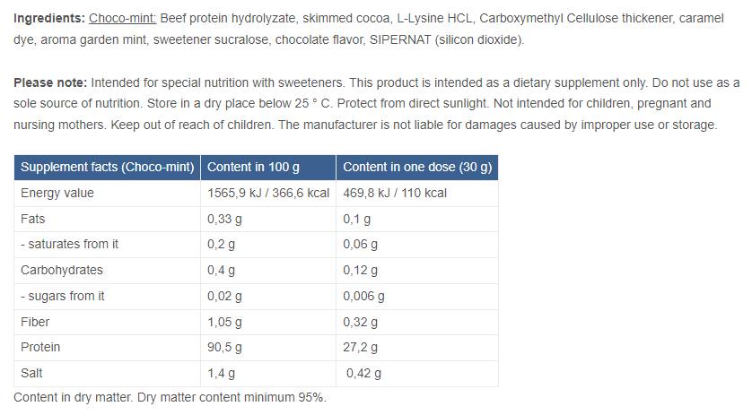 100% Beef Protein - 1500 grams