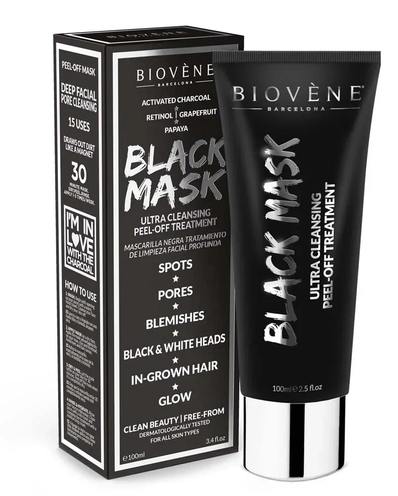 Deep cleansing black mask with activated charcoal - 100 ml