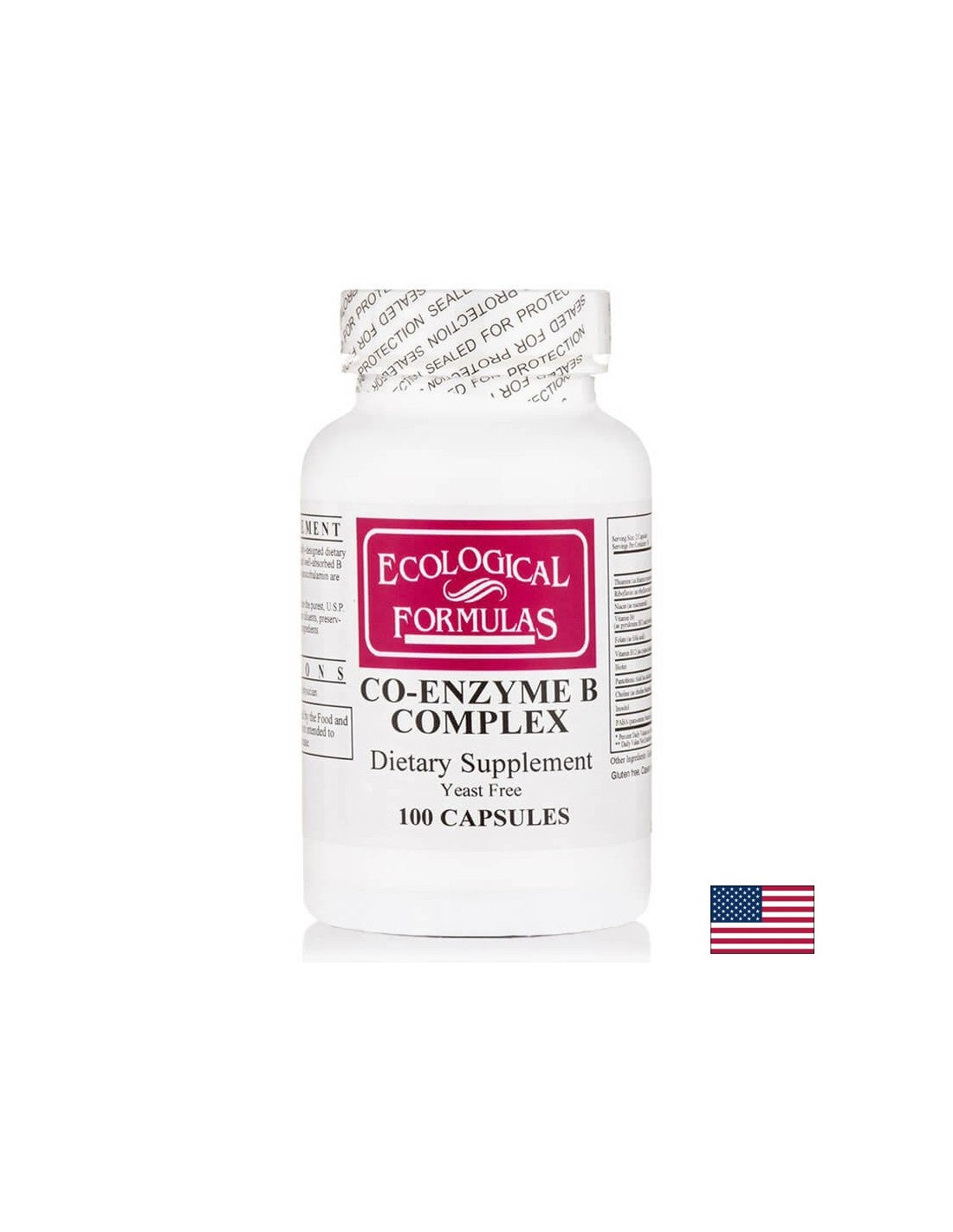 Coenzyme B -Complex - Energía celular y metabolismo - Vitaminas B super bioactivas, 100 cápsulas