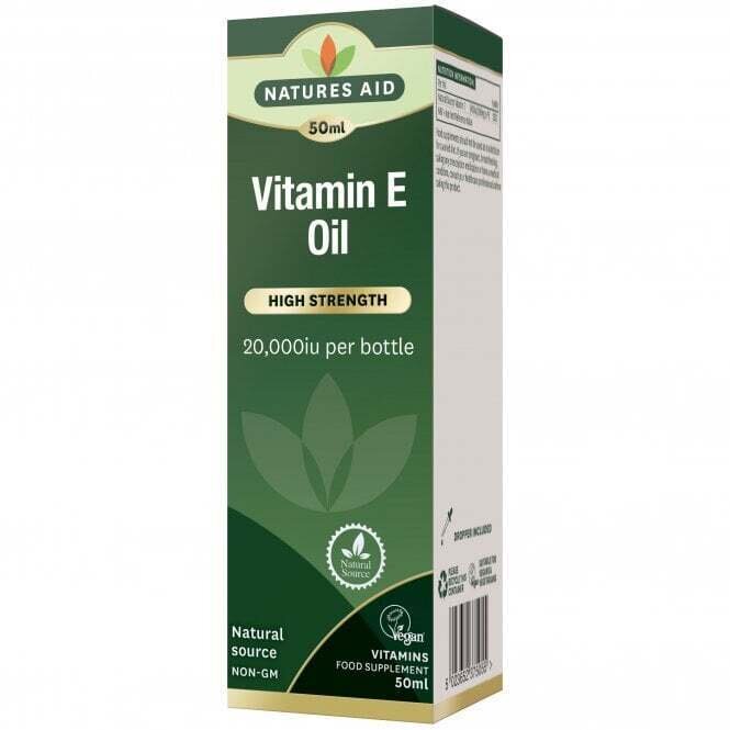 Naturalny ciecz witaminy E (100% naturalny olej z witaminą E) 20 000IU 50 ml Natureaid