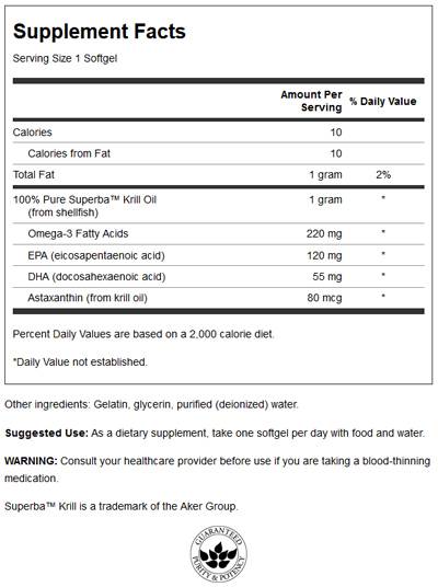 100% czysty olej Krill 500 mg - 60 miękkich