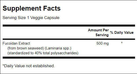 100% Pure Maximum-Strength Fucoidan Extract - 60 capsules