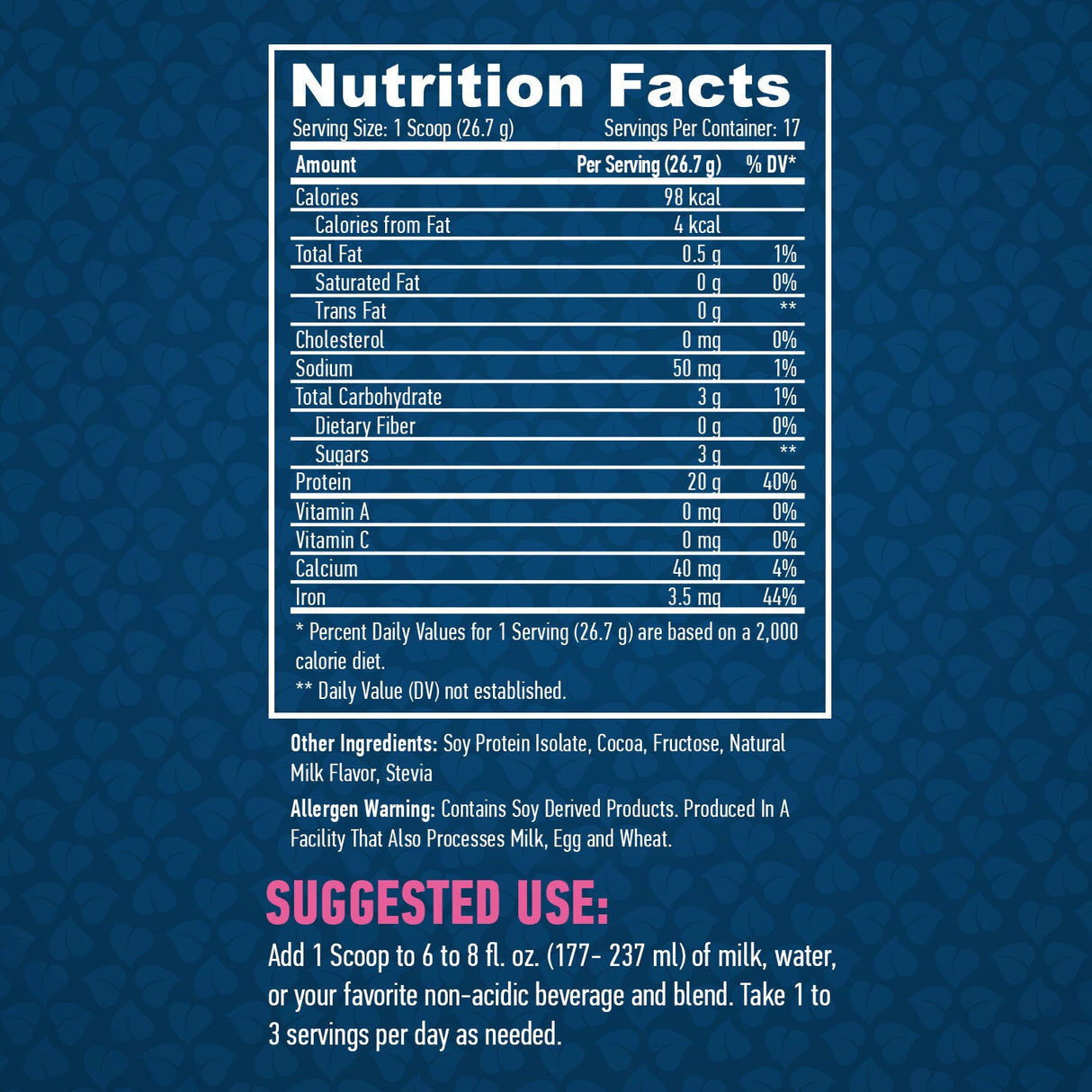 100% Soy Protein Isolate / NON GMO