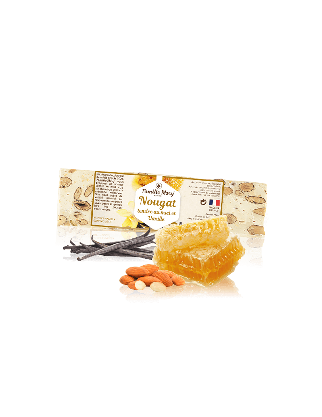 Tierno nougat con miel, almendras y vainilla, 100 g