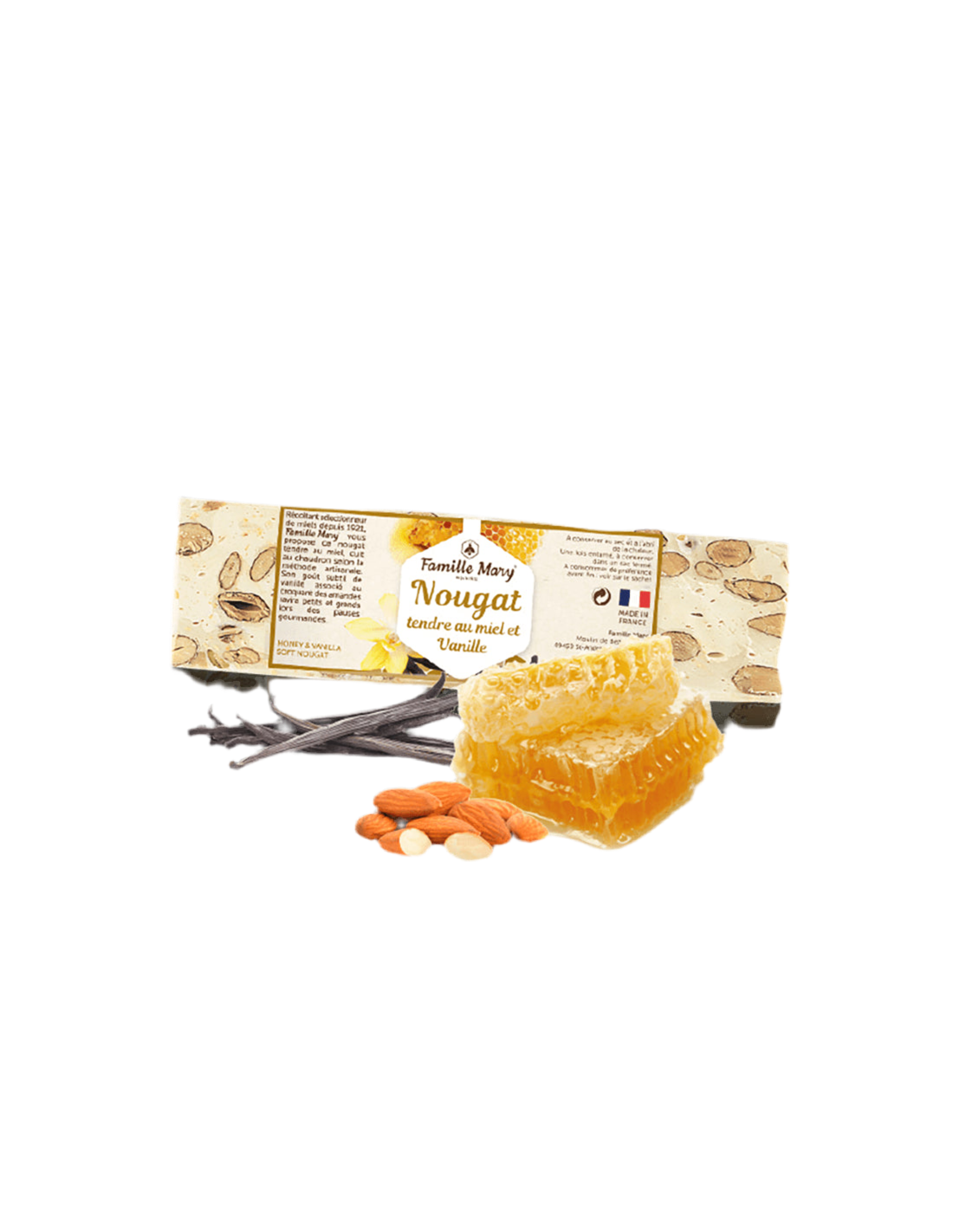 Tierno nougat con miel, almendras y vainilla, 100 g