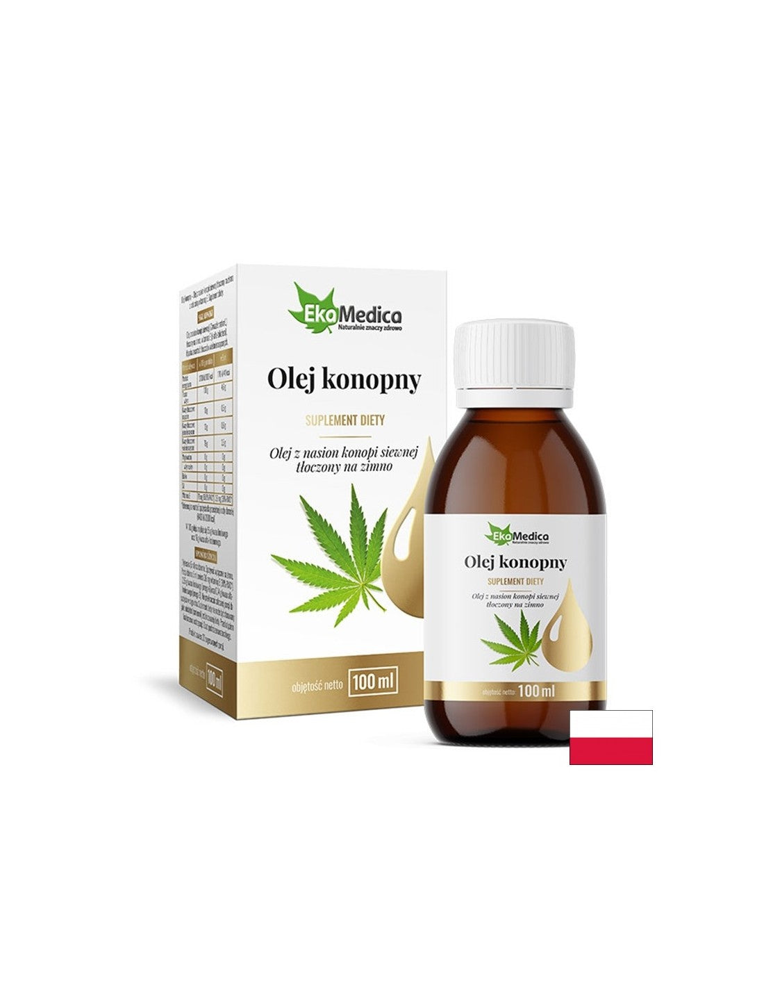 Plaukai ir oda, hormoninė pusiausvyra - kanapių sėklų aliejus + vitaminas E, 100 ml Ekamedica