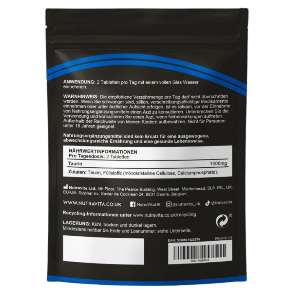Taurine 1000 mg /180 tablet, 90 dní /