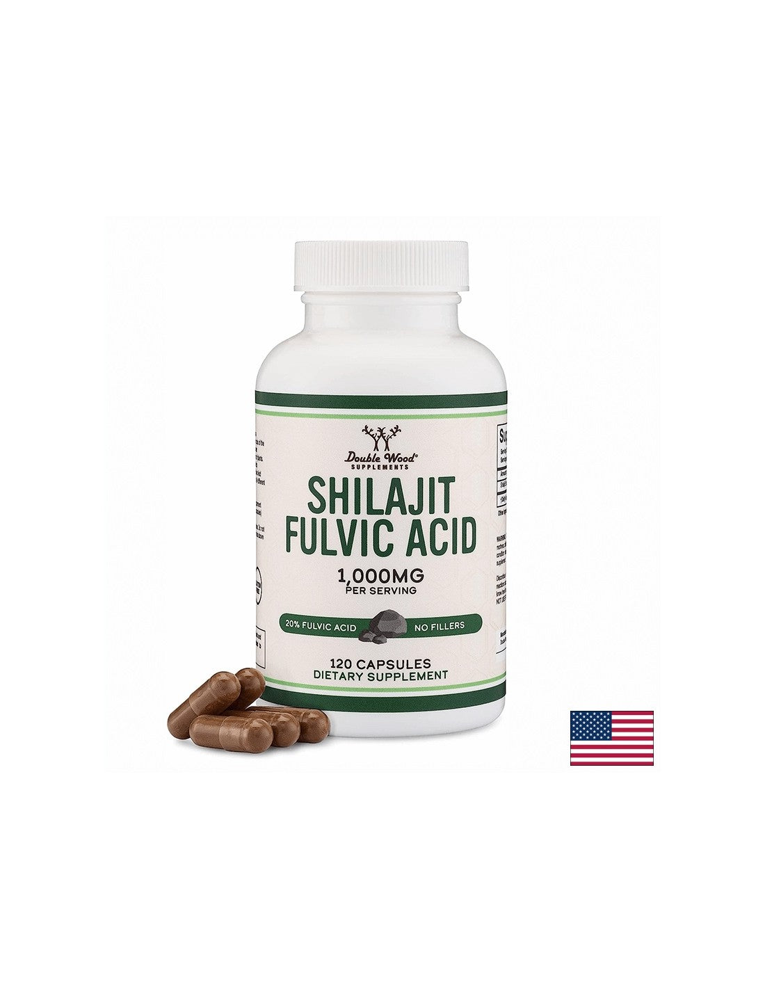 Inmunidad - Shilajit (Mumio), 1000 mg, 120 cápsulas <tc>Double Wood</tc>