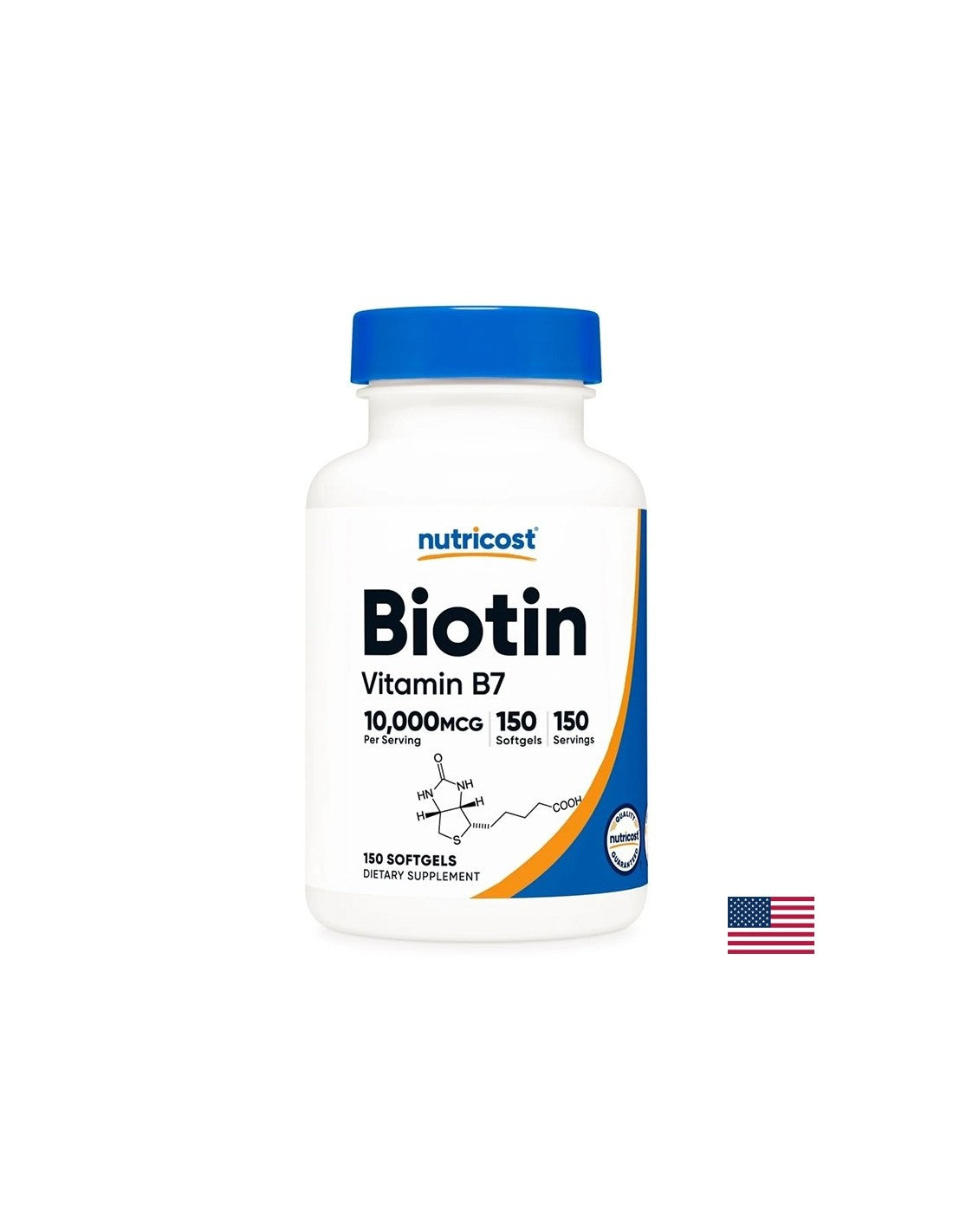 Haar, huid en nagels - Biotine, 10000 µg x 150 Softgel -capsules