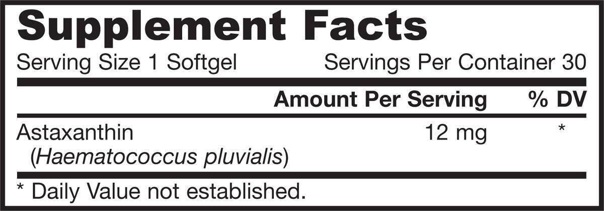 Astaxanthin 12 mg - 30 Gel capsules
