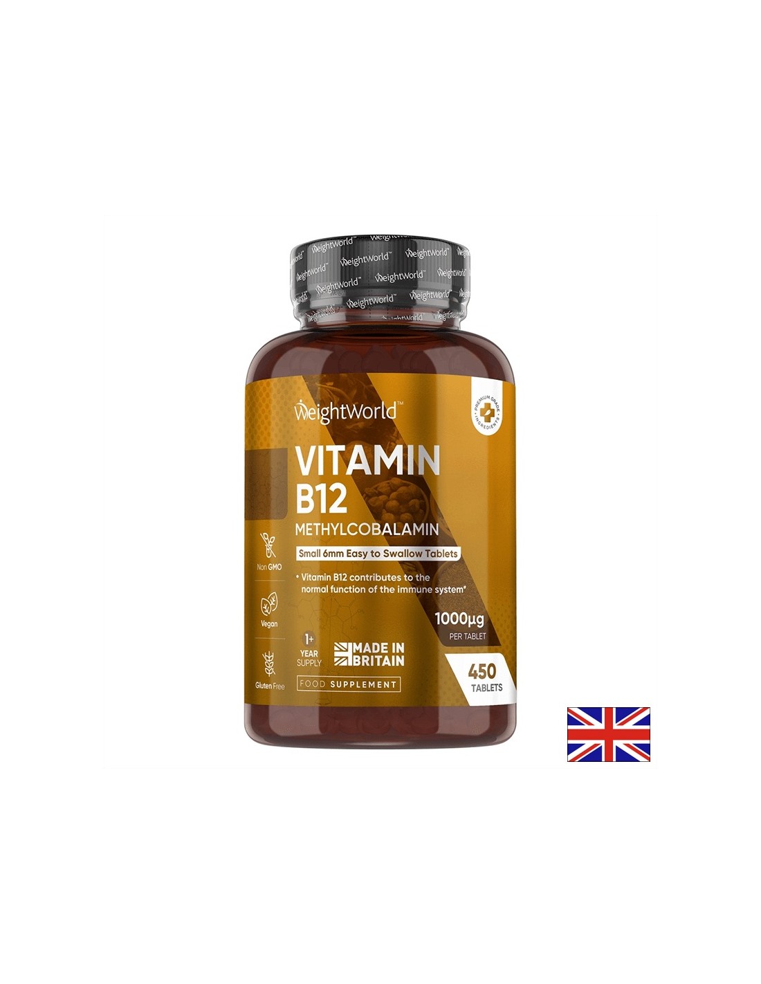 Nervų sistema - vitaminas B12 (metilkobalaminas), 1000 µg x 450 tablečių