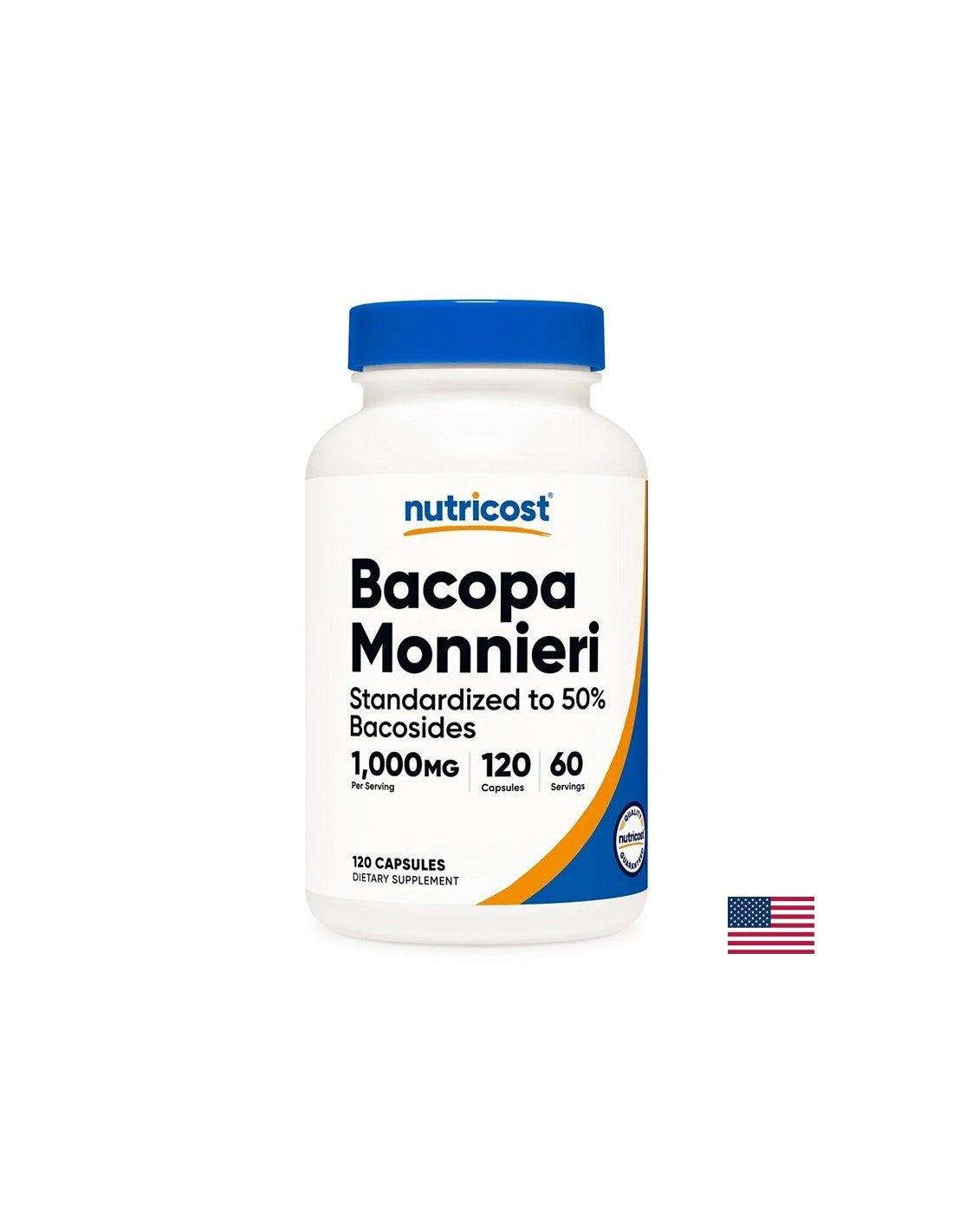 Admite la función cerebral - Bacopa monieri, 120 cápsulas