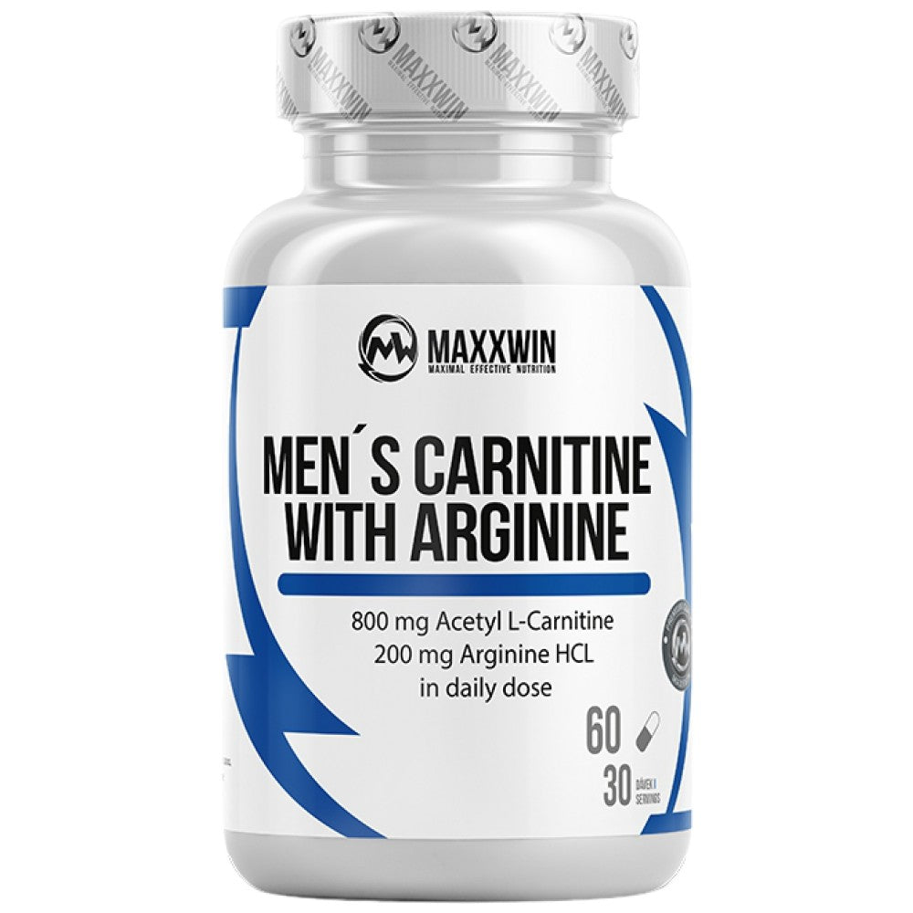 Carnitina para hombres con arginina | Acetil l-carnitina + l-arginina-60 cápsulas