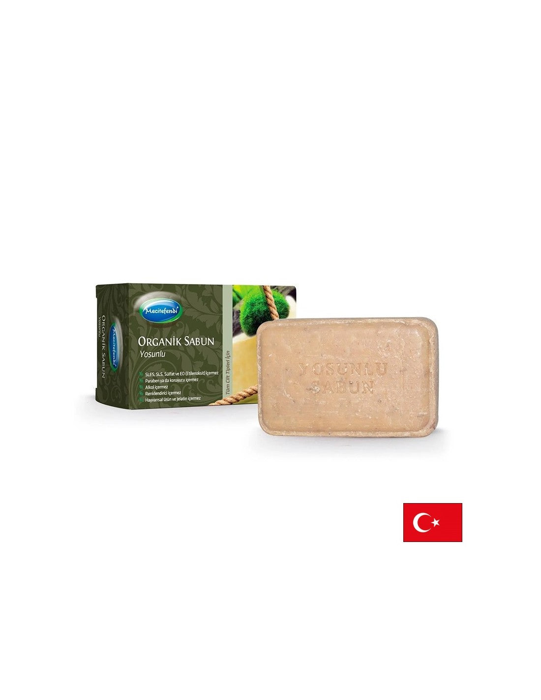 Soap with olive oil and spirulina (hair and skin) - Deep cleansing and freshness, 125 g
