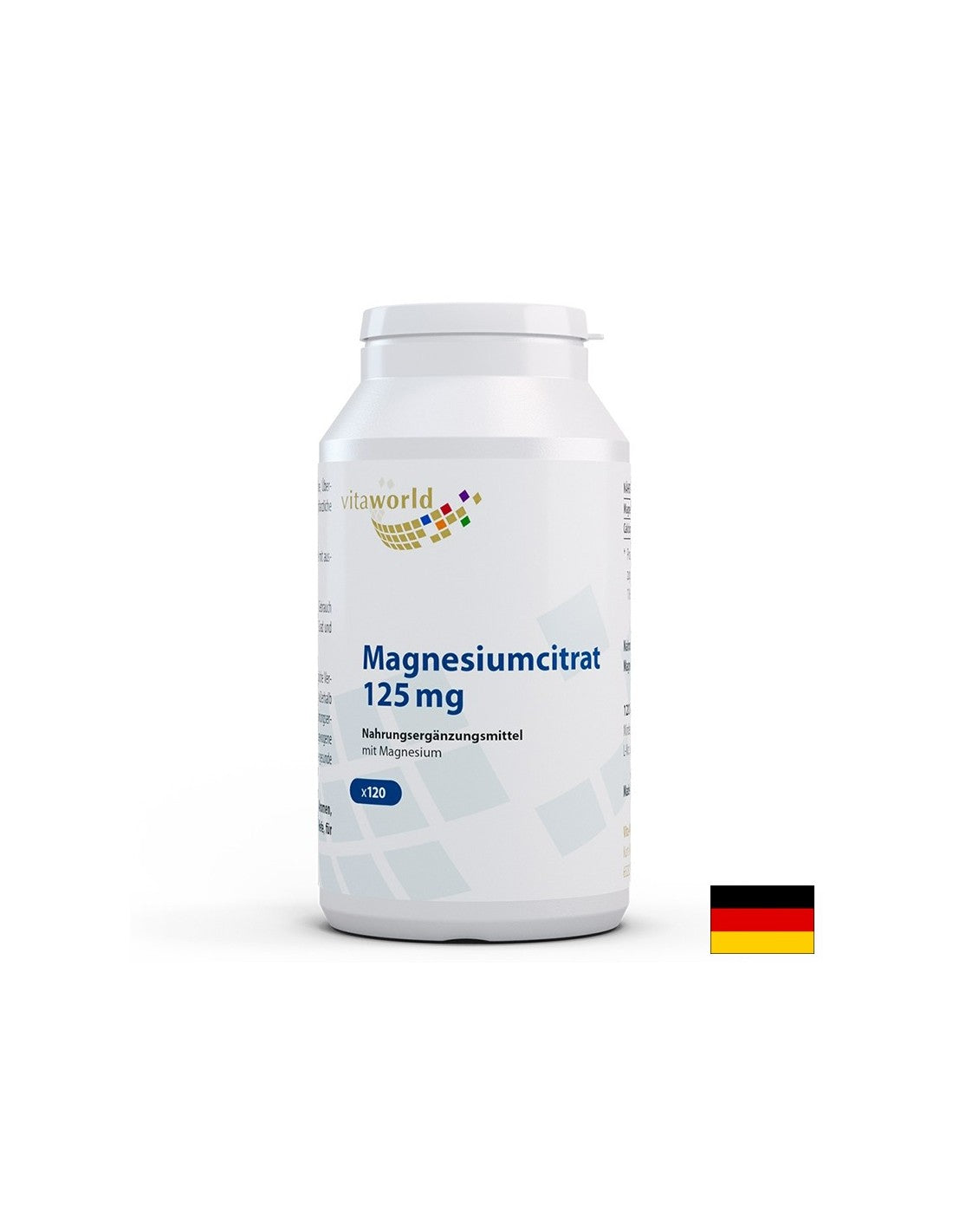 Sistema muscular, cardíaco y nervioso: magnesio (citrato), 125 mg (citrato) x 120 cápsulas