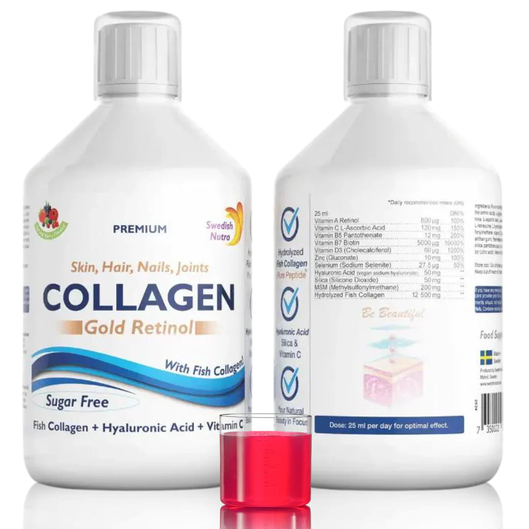 Viscollageen 12500 mg Goudretinol 500ml <tc>Swedish Nutra</tc>