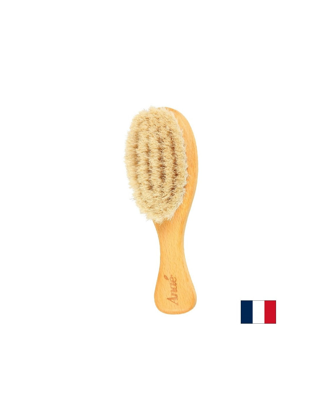Wooden soft brush for baby hair, 13 cm