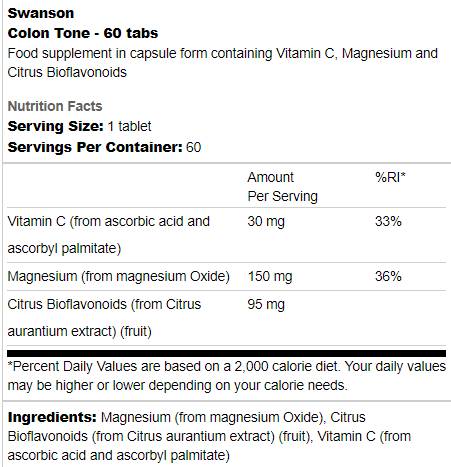 Colon Tone | Colon Cleansing Formula 60 Tablets