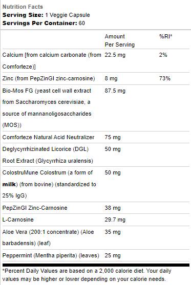 Stomach Defense Essentials | With PepZinGI and Comforteze 60 capsules