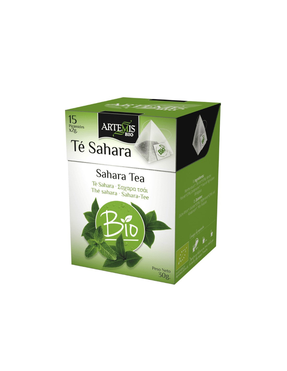 Green Téi mat Mint organesch, 15 Filter Bags