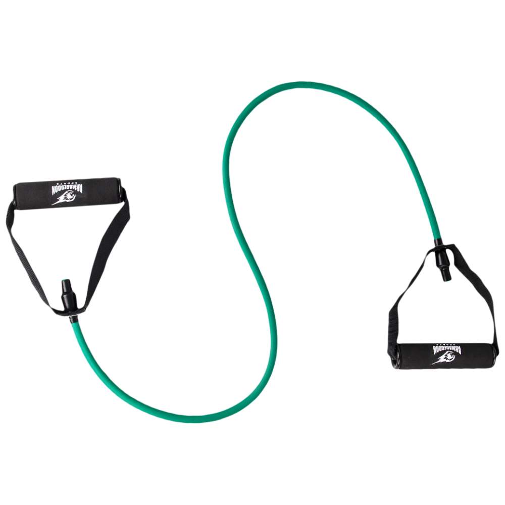 Pasmo fitness z uchwytami - 15 kg (zielony) / pasmo fitness z uchwytami - 15 kg