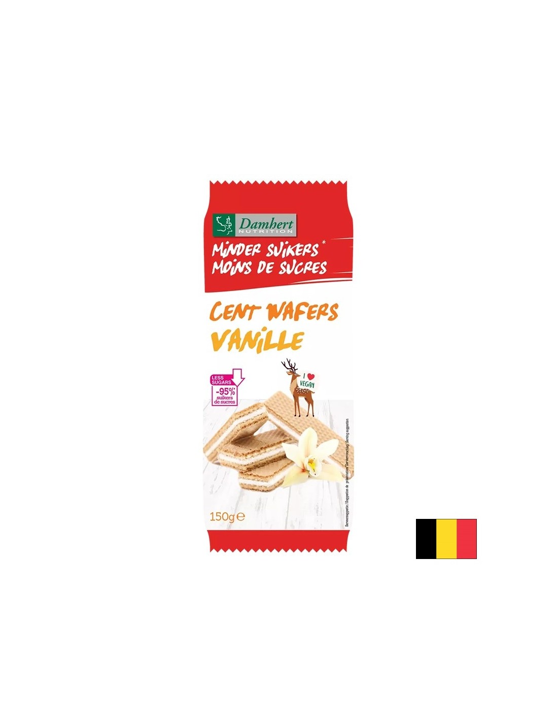 Vafle s vanilkovým krémem (bez cukru), 150 g