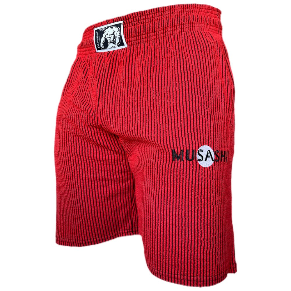 Sportshorts - Rode strepen / trainingshorts - Rood
