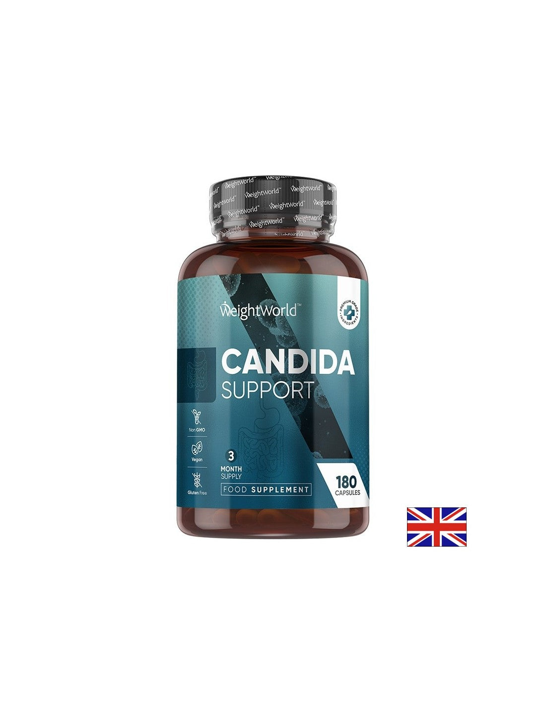 Anti-Candida - protection against fungal infections - Formula with herbs and probiotics, 180 capsules for 3 months of intake