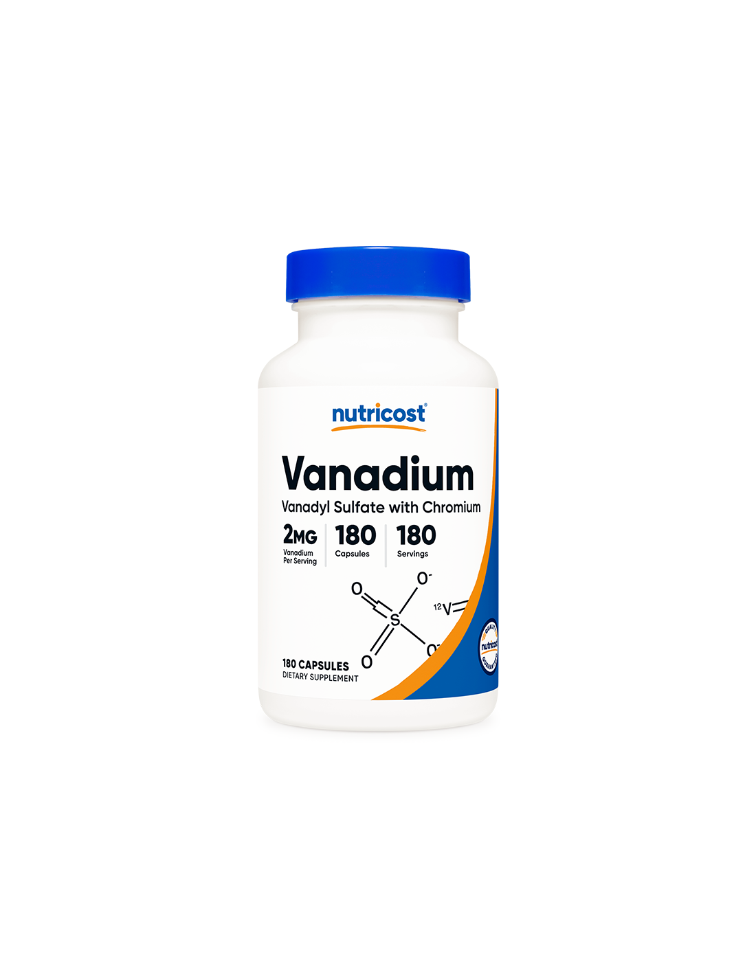 Diabetes Cardiovascular - Vanadium Plus Chromium Nutricost 180 Capsules