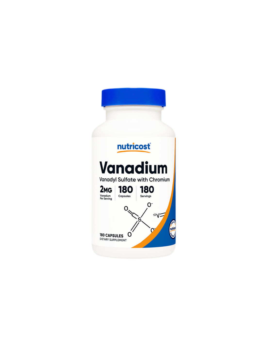Diabetes Cardiovascular - Vanadium Plus Chromium Nutricost 180 Capsules