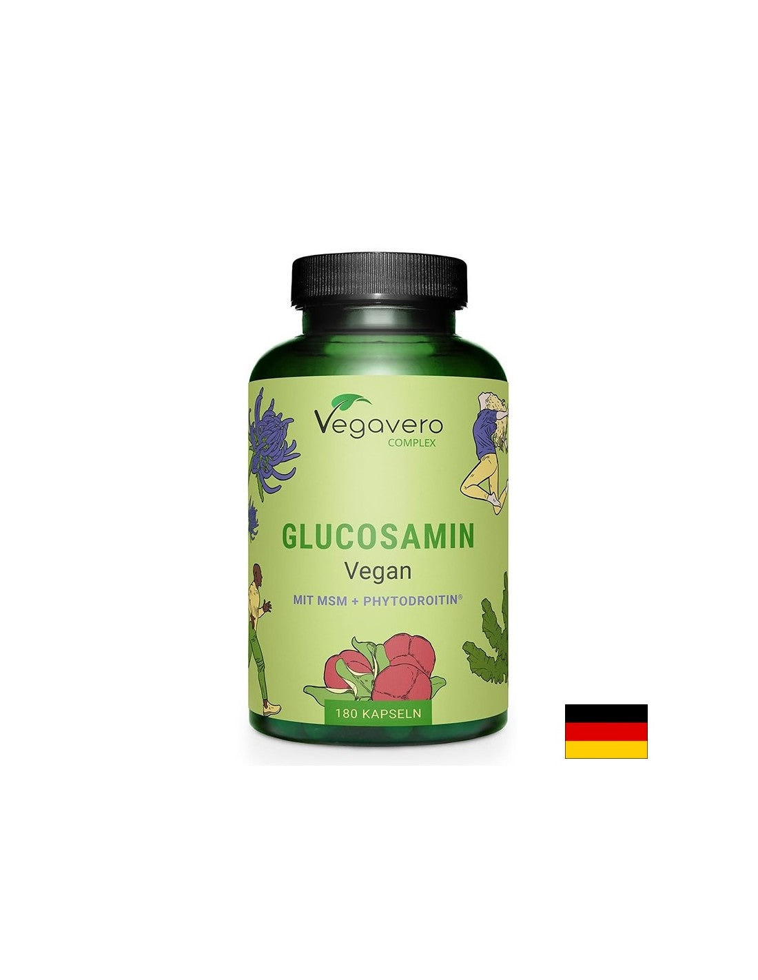 Articulaciones y huesos - Complejo de glucosamina (con MSM y glucosamina vegana), 180 cápsulas <tc>Vegavero</tc>