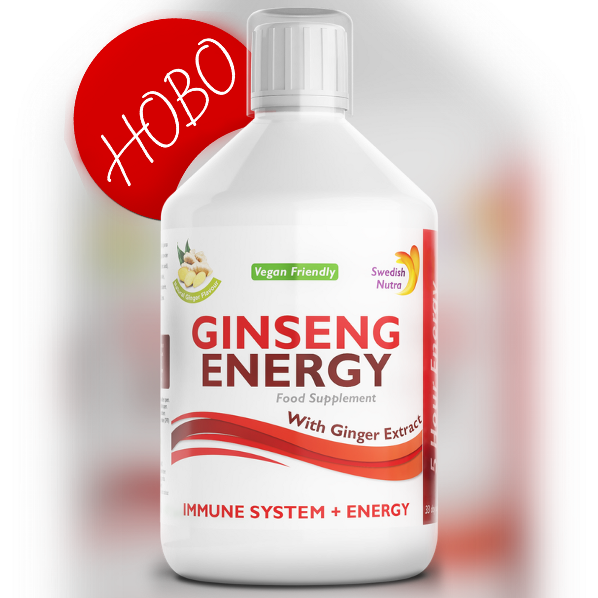 Ginseng 2000 mg - with ginger extract - 500 ml - Nutra Best Europe