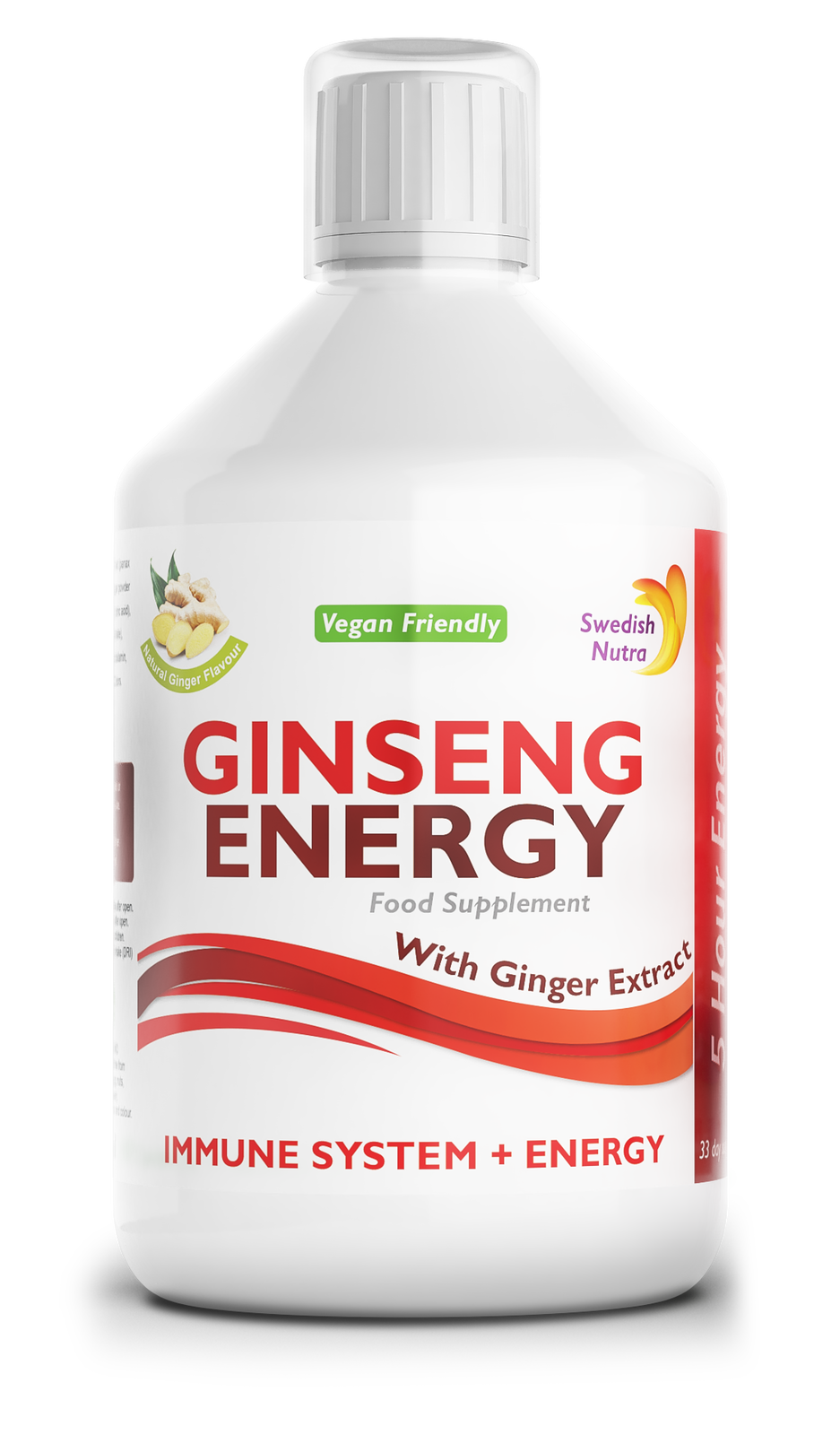 Ginseng 2000 mg - with ginger extract - 500 ml - Nutra Best Europe