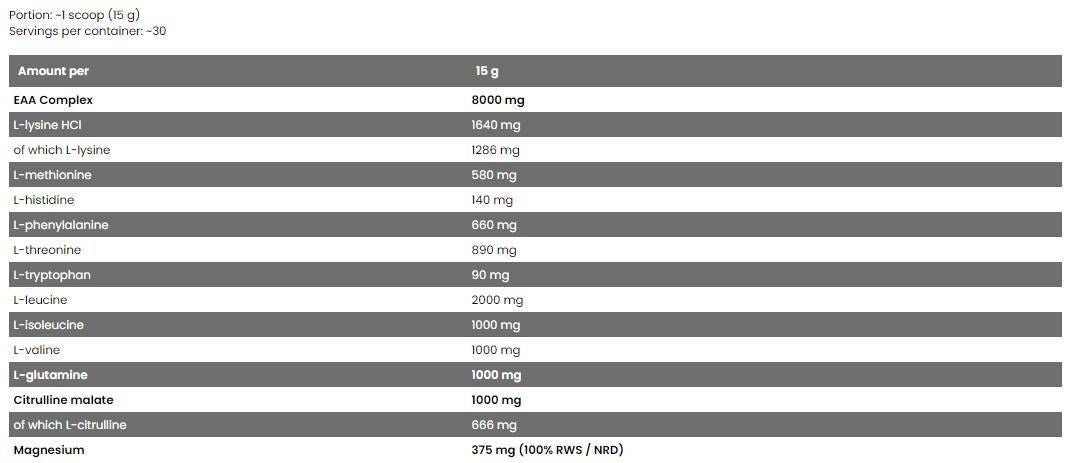 <tc>BAD ASS</tc> / Amino - 15 gramm