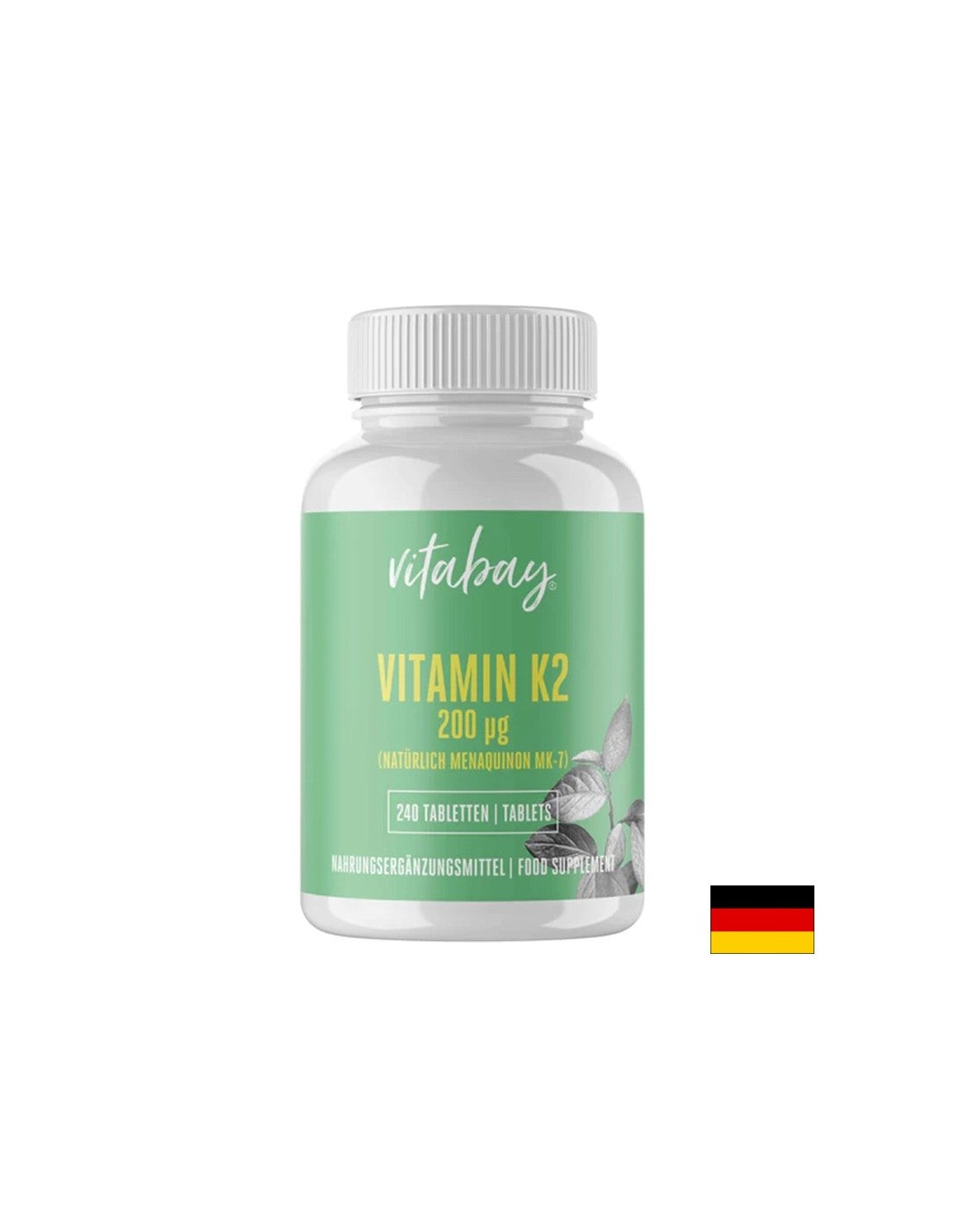 Širdies ir kraujagyslių sistema - vitaminas K2 200 µg, 240 tablečių
