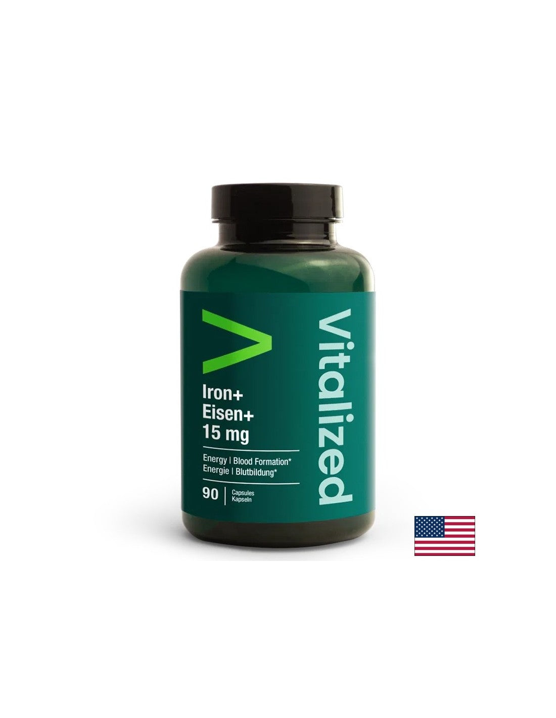 Anemia: hierro + vitamina C, B2 y hierro de cobre +, 90 cápsulas