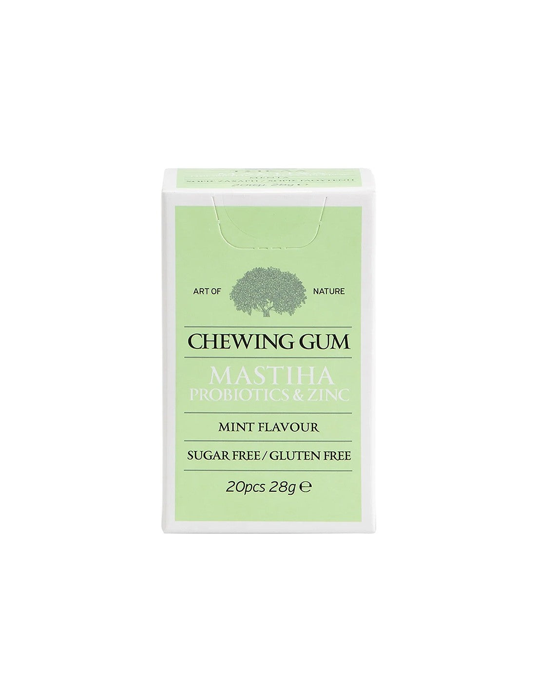 Chewing gum with Mastiha, probiotics and zinc with mint flavor, 20 Mastiha pieces