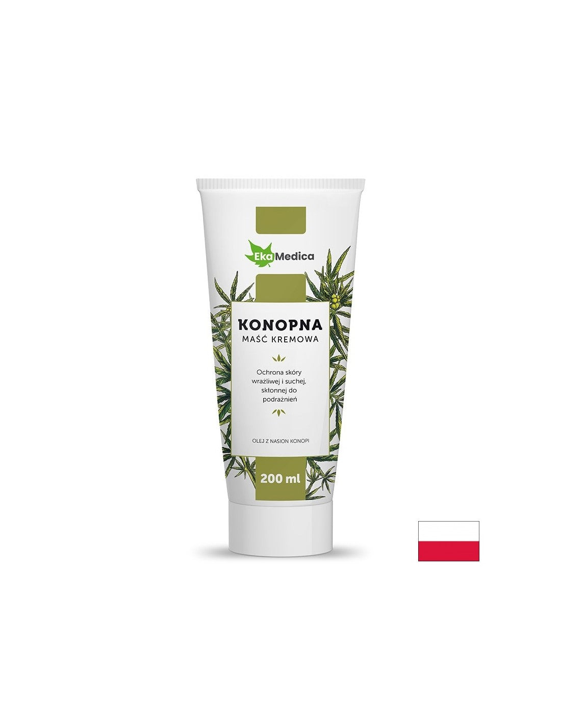 Massage cream with hemp seed oil, 200 ml EkaMedica
