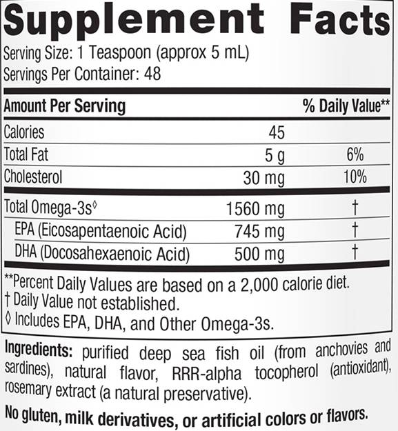 Omega -3 líquido 1560 mg - 237 ml